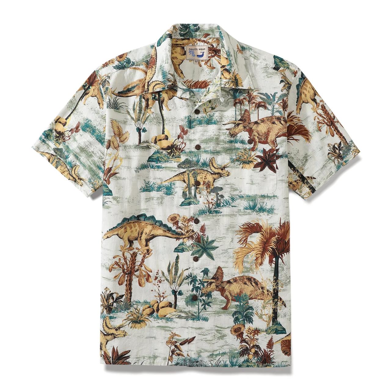 Mens dinosaur dress shirt