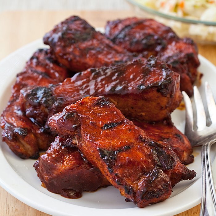 Ribs barbecue sauce boneless tender thespruceeats loin