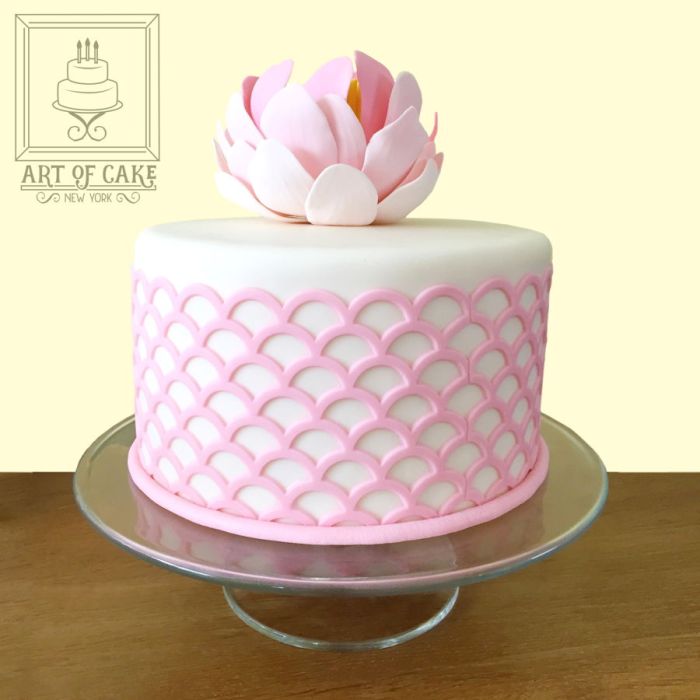 How to make lotus flower cake decoration