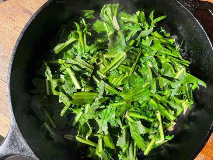 How to cook dandelion greens korean style