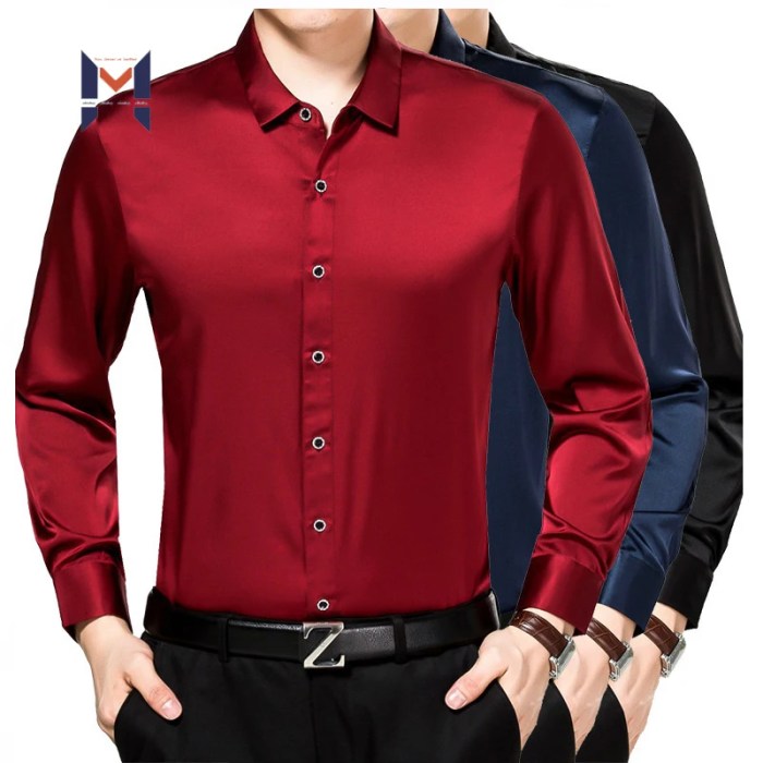 Silk mens dress shirts