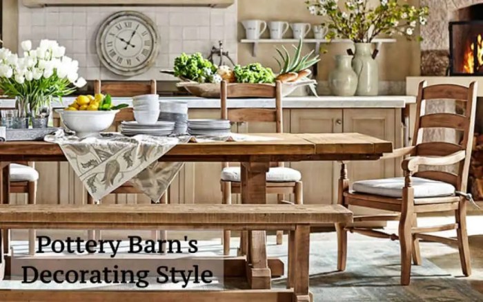 What decorating style is pottery barn