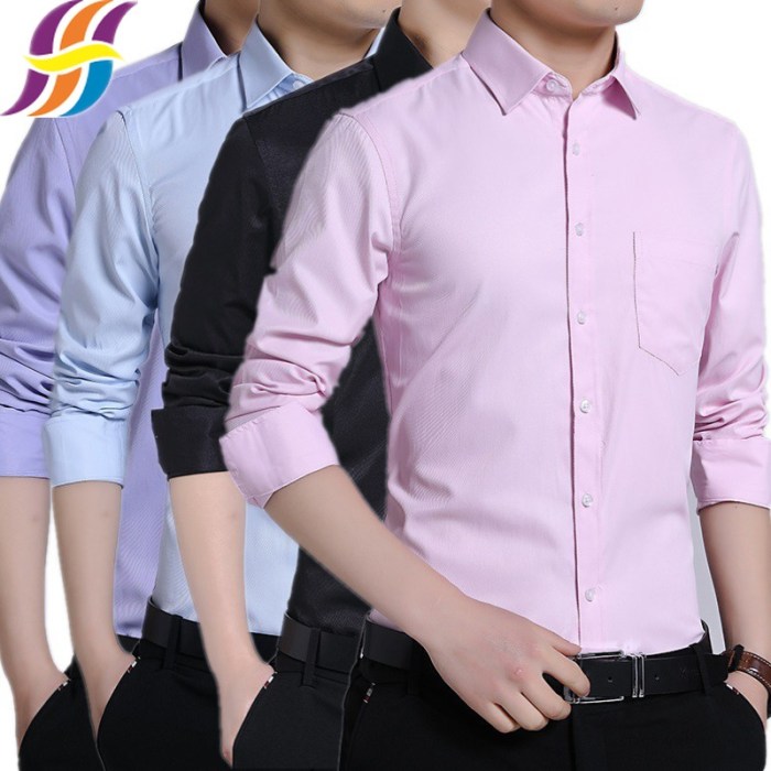 Men's short sleeve no iron dress shirt