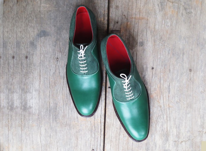 Mens green dress shoes