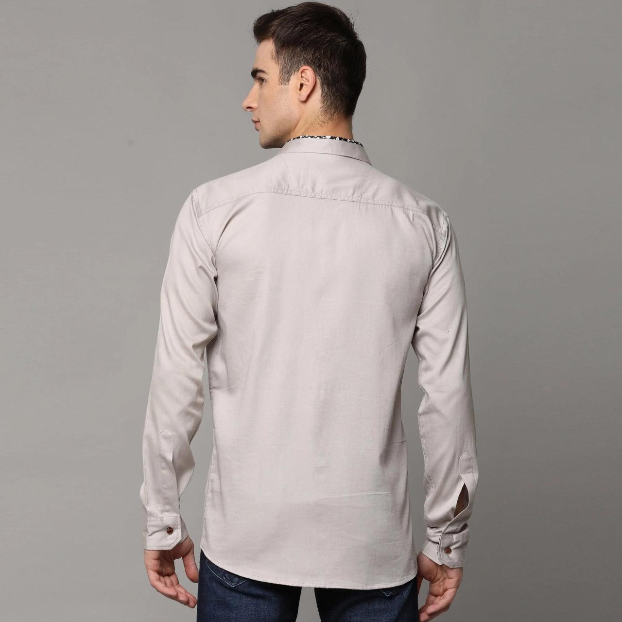 Men's light gray dress shirt